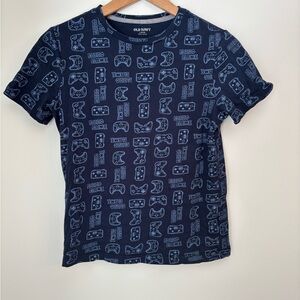 Old Navy Navy Blue Kids Tee with Game Controller Print